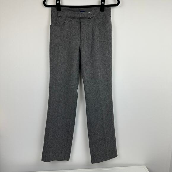 Gap Womens Recycled Wool Blend Tweed Office Career Grey Dress Trouser Pants 2R - Picture 1 of 9